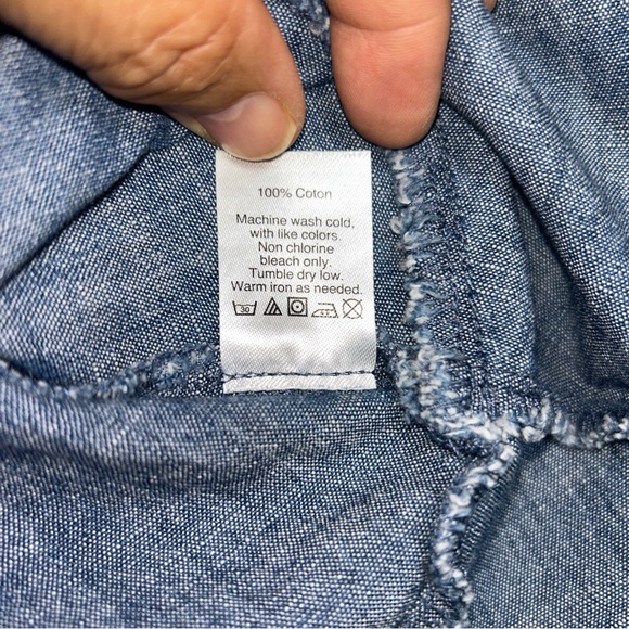 J Crew Chambray Faux Wrap Dress Size 6 - Picture 6 of 6